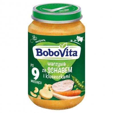 BoboVita Warzywa ze schabem i kluseczkami po 9 miesiącu 190 g