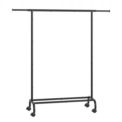 Songmics Mobilny wieszak na ubrania 156 cm czarny