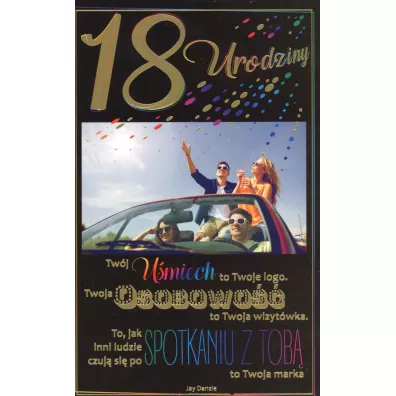 AbCard Kartka okoliczno�ciowa Urodziny 18 U65