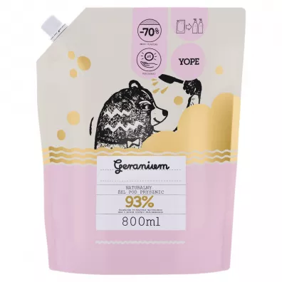 Yope Naturalny �el pod prysznic Geranium Refill 800 ml
