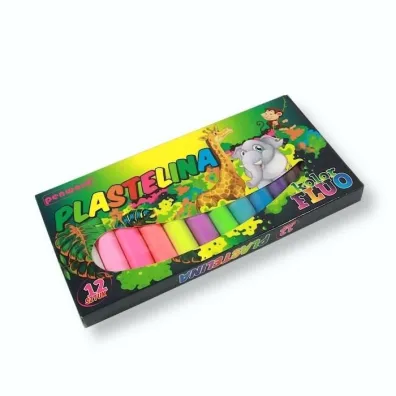 Penword Plastelina 12 kolor�w fluo