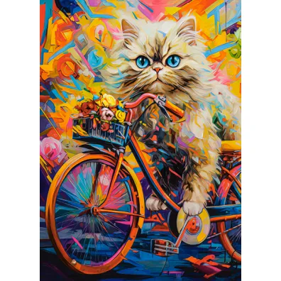 Puzzle 180 el. Kitten's Floral Ride Castorland