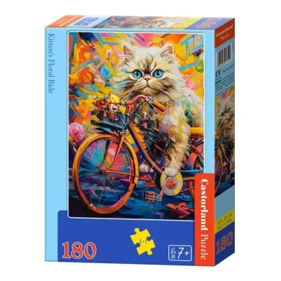 Puzzle 180 el. Kitten's Floral Ride Castorland