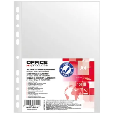 Office Products Koszulki na dokumenty A4 PP groszkowe 50mikr 100 szt.