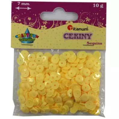 Titanum Cekiny okr�g�e pastelowe ��ty 7mm, 10g