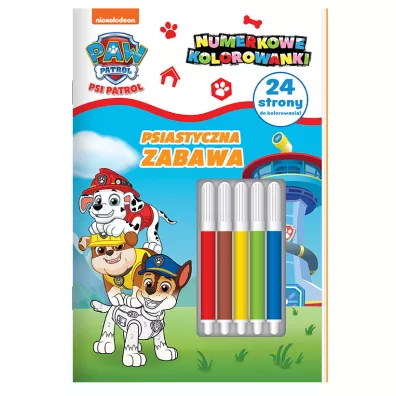 Psiastyczna zabawa. Psi Patrol. Numerkowe kolorowanki