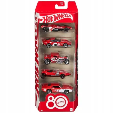 Hot Wheels. Samochodziki 5-pak z okazji 80 lecia Mattel