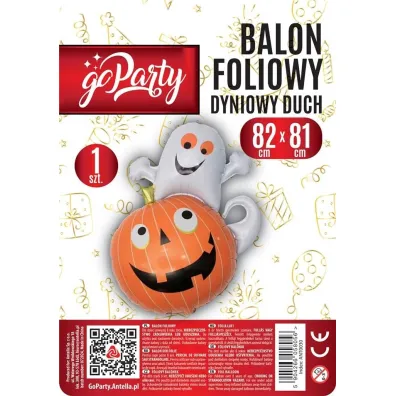 GoParty Balon foliowy Dyniowy duch 82x81cm