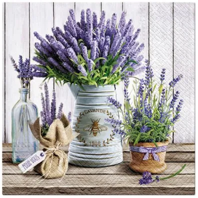 Paw Serwetki Lavender in Bucket 33x33cm