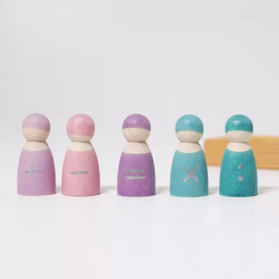 Figurki Przyjaciele, 5 szt., pastelowe, 5+, Grimm's Grimms