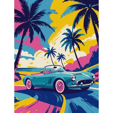 Ideyka Malowanie po numerach - Neonowy nap�d 30x40cm