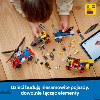 LEGO City Zestaw z helikopterem, wozem stra�ackim i �odzi� podwodn� 60462