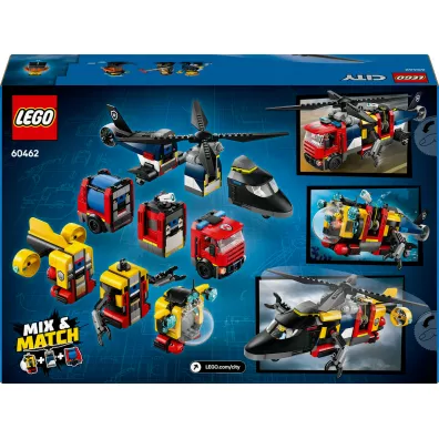 LEGO City Zestaw z helikopterem, wozem stra�ackim i �odzi� podwodn� 60462