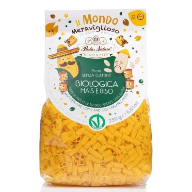 Pasta Natura Makaron (kukurydziano-ry�owy) dla dzieci rurka mini 250 g Bio