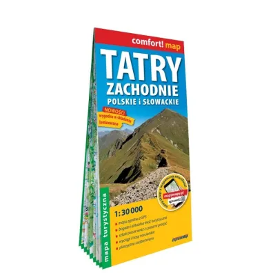 Tatry Zachodnie S�owackie i Polskie mapa turystyczna 1:30 000 laminat 2024