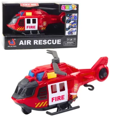 Helikopter stra�acki z d�wigiem �wiat�o i d�wi�k LeanToys