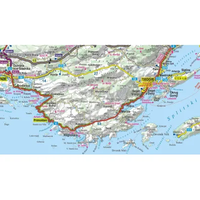 Chorwacja i Czarnog�ra mapa wybrze�a 1:300 000 laminat 2023