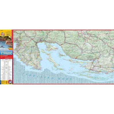 Chorwacja i Czarnog�ra mapa wybrze�a 1:300 000 laminat 2023