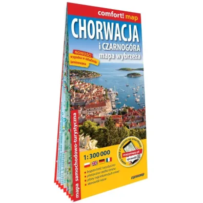 Chorwacja i Czarnog�ra mapa wybrze�a 1:300 000 laminat 2023