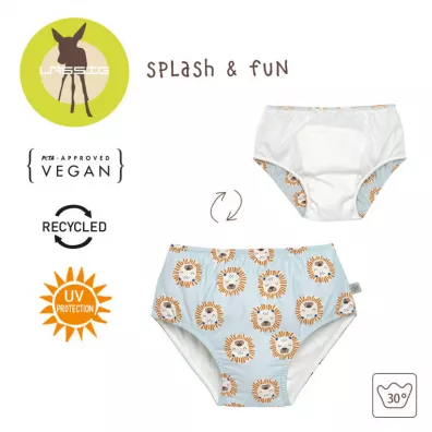 Lassig Majteczki pieluszka do pywania Splash & Fun Lew powder blue, rozm. 92