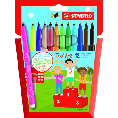 Stabilo Flamastry Trio A-Z 12 szt.