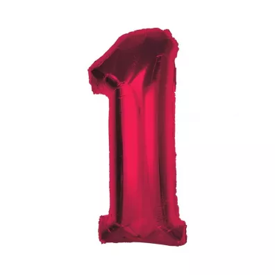 Godan Balon foliowy cyfra 1 czerwona Smart 92cm