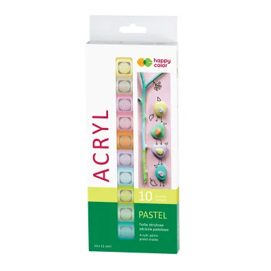 Happy Color Farby akrylowe pastelowe 12x12ml