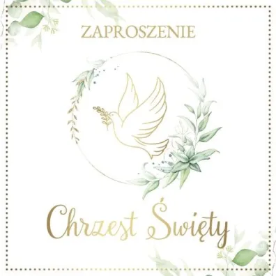 Armin Style ZAPROSZENIE CHRZEST 130X130 Z KOP AS ZP-106 OP10