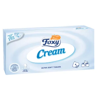 Foxy Chusteczki kosmetyczne Cream 75 szt.