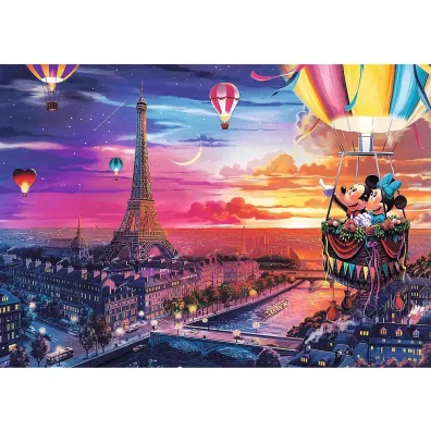Puzzle 1000 el. Mickey i Minnie w Pary�u Trefl