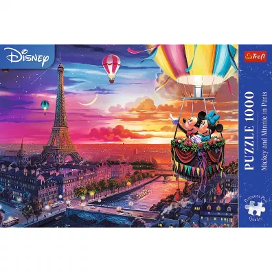 Puzzle 1000 Mickey i Minnie w Paryu TREFL