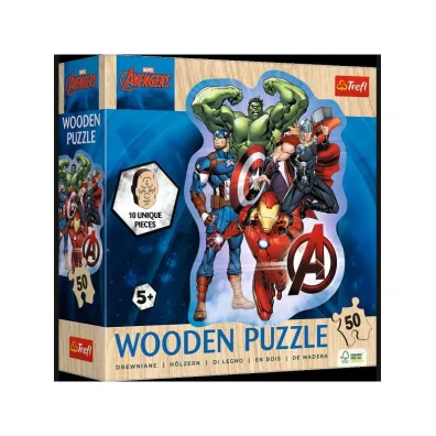 Puzzle konturowe 50 el. Przygody Avengers Trefl