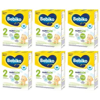 Bebiko 2 Mleko nast�pne dla niemowl�t powy�ej 6. miesi�ca �ycia Zestaw 6 x 600 g