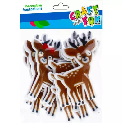 Craft with Fun Ozdoba filcowa samoprzylepna sarenka 12 szt.