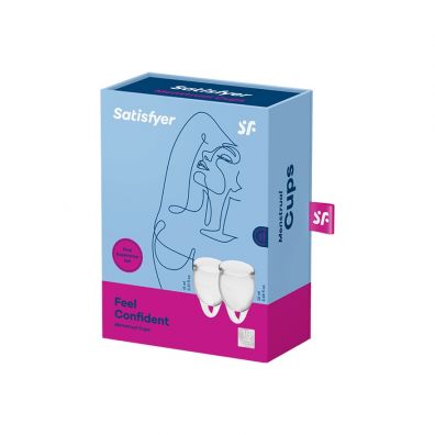 Satisfyer Feel Confident Menstrual Cup zestaw kubeczkw menstruacyjnych Transparent 15 ml + 20 ml