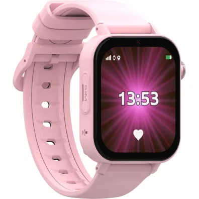 Smartwatch dla dziecka z funkcj� lokalizacji GPS i trzema paskami KiDiZ Plus r�owy