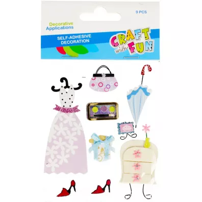 Craft with Fun Ozdoba naklejki garderoba