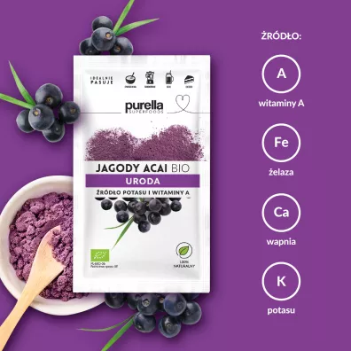 Purella Jagody Acai w proszku 21 g Bio