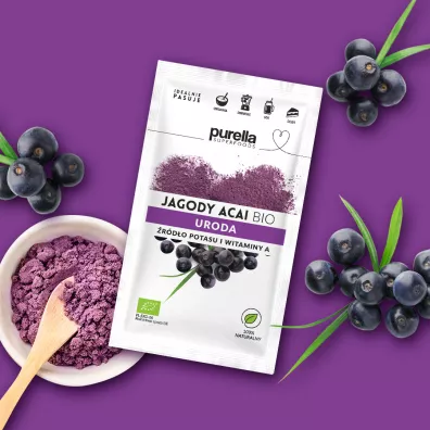Purella Jagody Acai w proszku 21 g Bio