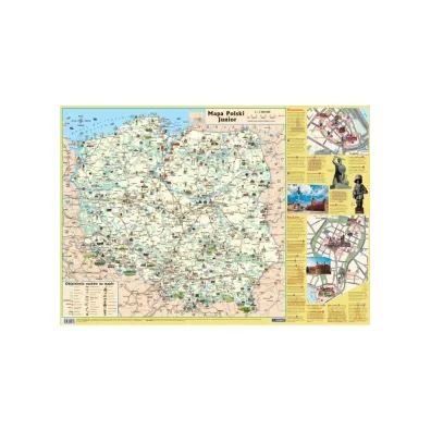 Polska. Mapa dla dzieci w tubie