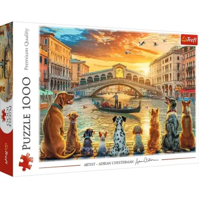 Puzzle 1000 el. Pieski w Wenecji Trefl