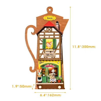 Sk�adany Drewniany Model Puzzle 3D - Leniwa Kawiarnia Robotime