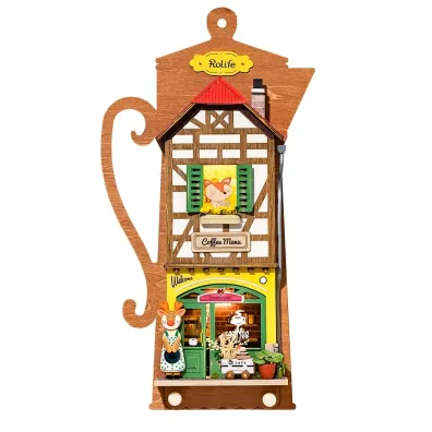 Sk�adany Drewniany Model Puzzle 3D - Leniwa Kawiarnia Robotime