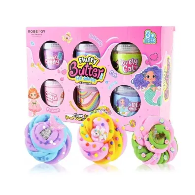 Slime z akcesoriami Fluffy Butter Pink Robe