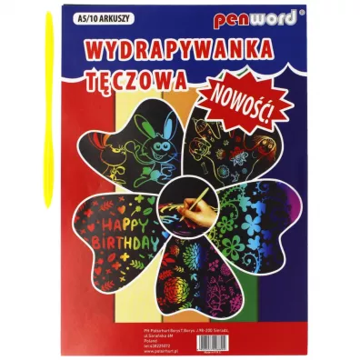 Zestaw kreatywny Wydrapywanka A5/10ARK T�cza FOL SDM 408894 Polsirhurt