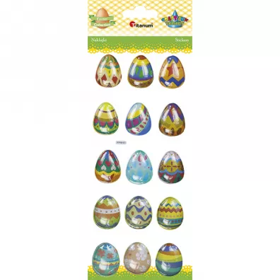 Hasta Naklejki wypuk�e pisanki Wielkanoc 15 szt.