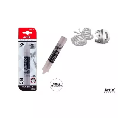 Artix Farba strukturalna 3D bia�y metalizowany 30ml