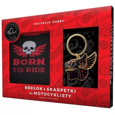 Pan Dragon Zestaw brelok + skarpetki dla motocyklisty