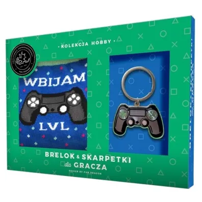 Zestaw brelok + skarpetki dla gracza Level