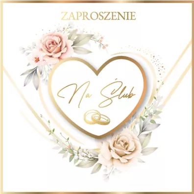Armin Style ZAPROSZENIE SLUB 150X150 Z KOP AS ZPB-09 OP5SZT